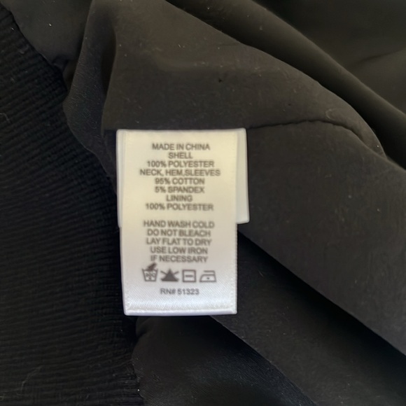 1 State Glam Rock Metallic Flip Sequin Bomber Jacket Size: Large Ringer Black - Picture 7 of 7